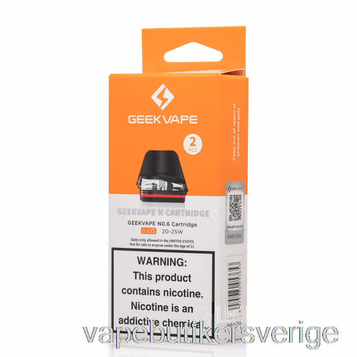 Vape Sverige Geek Vape N Utbytespoddar 0,6ohm Pods